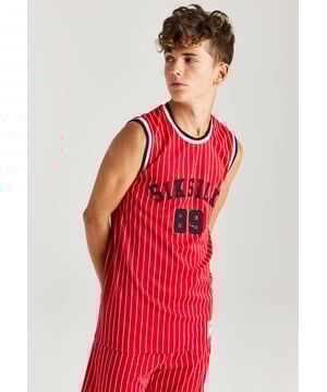 inchSikSilk Retro Classic Basketball Vest  RedRegular fitSoft touch fabricAppliqueSikSilk logoCrew neckContrast neck and arm tapeSikSilk branded woven badgeMachine wash95% Polyester 5% Elastane inch