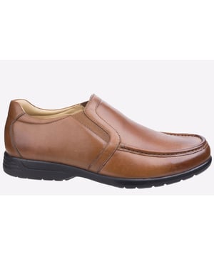 Men's moccasin shoe with dual fitting in the footwell. An option to remove the foam padded footbeds allows for a personalised fit between left and right feet for individual comfort.
Timeless style and comfort is found in this leather shoe from Fleet & Foster
Easy to slip into loafer design with twin elasticated gussets
Moccasin style with wide and roomy toe box area
Dual fitting is offered in the footwell
Removable insole allows for individual fitting between left and right feet
Comfortably padded soft foam footbed
Cushion filled comfort collar
Shock absorbing heel with air release system
Comfortable and flexible lightweight sole unit