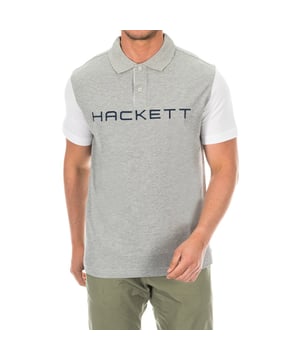 Short sleeve polo Hackett London.
 Lapel collar with ribbed finish.
 Half button closure.
 Signature embroidery at the top of the front.
 Comfortable and breathable fabric.
 Design with contrast sleeves.
 Seams seen in tone.
 Composition: 100% cotton
 Care:
Wash maximum at 30ºC.
 - Iron at medium temperature, max. 110ºC.
 - It is not allowed to use a dryer.
 - Do not use bleach.
 - Does not support dry cleaning.