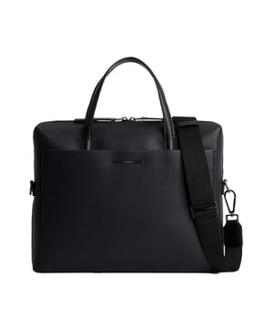 Calvin Klein Classic Herren Laptoptasche Schwarz Polyester. Authentisches Gepäck der Marke Calvin Klein - Streetwear/Sportswear-Design von Calvin Klein - Calvin Klein für Herren, ideal für den Alltag - Die schwarze Calvin Klein Laptoptasche lässt sich perfekt mit Ihrer restlichen Garderobe kombinieren - Bequemer Polyesterstoff - klassisch - Classic -