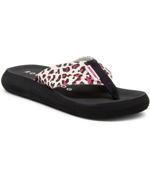 Oproep aan alle coole katten en fashion-forward katachtigen! Deze pittige sandalen hebben een levendige hot pink en zwarte luipaardprint die gegarandeerd de aandacht trekt. De comfortabele bandjes en het lichtgewicht platform houden je voeten de hele dag tevreden.