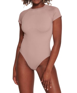 Sloggi EVER Infused Aloe Body. Short sleeved lounge bodysuit with a popper closure. The product is recommended for gentle wash only.