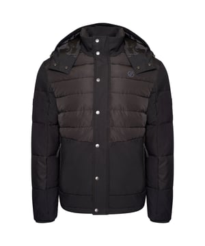Lining: Quilted. Design: Logo. Fabric Technology: Ared 20/20, Breathable, Four Way Stretch, Moisture Wicking, Waterproof. Badge, Insulated, Stitched Baffles, Storm Flap. Neckline: Hooded, Knitted. Cuff: Knitted. Sleeve-Type: Long-Sleeved. Pockets: 2 Zip Pockets, 1 Internal Pocket. Fastening: Full Zip, Stud. Sustainability: Made from Recycled Materials.