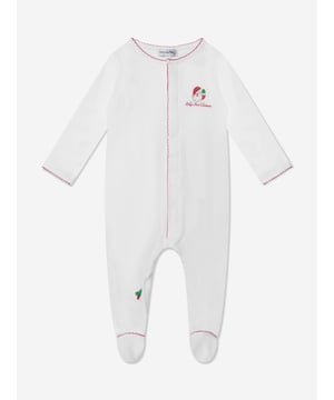 This elegant Baby Winking Santa Babygrow, crafted by Magnolia Baby, is the ultimate luxe addition to any Baby Unisex wardrobe. Key features include: Designer Detailing - A stylish depiction of the playful, winking Santa, this Babygrow balances on the clear line of cute and high-end designer taste. Premier Comfort - Created from top-tier fabrics, this garment provides second-to-none comfort, perfect for your baby's explorations. Wardrobe Wildlife - Instill a dash of high-end fashion into your Baby Unisex collection with this iconic Baby Winking Santa Babygrow in White. Available now and ready to enhance your baby's wardrobe.