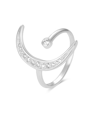 Anillo domi de plata de ley 925 y circonita brillante con acabado en baño de rodio. Trendy representa las tendencias clave en el mundo de la moda. Nuestra línea más espontanea, con un marcado carácter boho y espíritu moderno que concentra en joyas repletas de color entre las que destaca el uso de piedras naturales y diseños en forma de amuletos y talismanes.