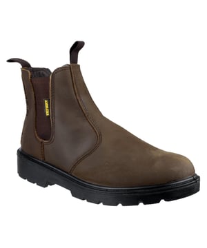 Ein klassischer leichter Sicherheitshändlerstiefel aus vollnarbigem Crazy-Horse-Lederobermaterial, mit Stahlkappe und Zwischensohle sowie einer PU-Sohle mit doppelter Dichte
- Hochgezogener Händlerstiefel mit elastischen Seiten
- Schutz durch Stahlkappe und Zwischensohle
- Die PU-Sohle mit doppelter Dichte bietet eine ausgezeichnete strapazierfähige Grundlage
- Entspricht dem Sicherheits-Schuhstandard EN ISO 20345:2011
- Erfüllt die Standards für SRC-Rutschfestigkeit
- Zugschlaufen für einen einfachen und effizienten Wechsel
