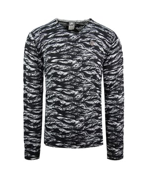 Nike Long Sleeve V-Neck gedruckt oberen schwarzen grünem Herren Cottonpullover 264179 010