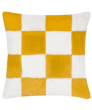 You will never feel anything as soft as the Cozee Check cushion! This oversized trending checkerboard pattern is made from the most snuggly faux fur and is just as good on the reverse too! Available in a range of joyful colours, this design will sit perfectly in any modern home. Size: 50 x 50cm.