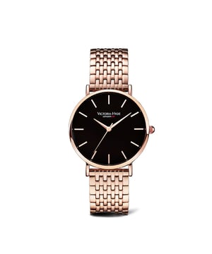 The Seven Sisters Classic Stainless Steel Rose Gold Black is a timeless design stainless steel wristwatch. The classic, elegant black colored dial and the round rose-gold colored case, are rounded off by a rose-gold colored stainless steel watch strap. This classy minimalist wrist watch will match any outfit.

Movement：Miyota 2035
Glass：Mineral glass
Watch band material：Stainless steel mesh band
Case diameter： 33 mm
Case thickness：7.6 mm
Water resistant：3 atm
Watch strap length：160 mm
Watch strap width : 16 mm
