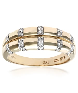 9K (375) White Gold: 3.3gr; # Diamond: 0.15ct