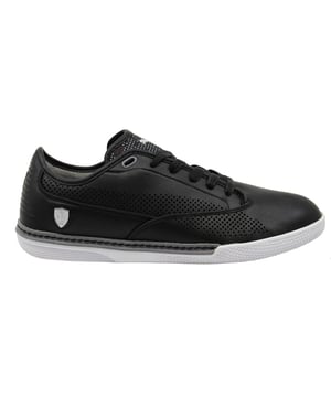 Puma Novellino Scuderia Ferrari Lace de cuero negro Trainers 304664 01