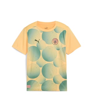 PRODUCT STORY: Train like the champions in this official Manchester City Pre-match Short Sleeve jersey. With a regular-fit, crew neck and our sweat-wicking dryCELL tech, it's tailored for optimal pre-match focus. It features Manchester City details, so you can represent the team with pride. FEATURES & BENEFITS: dryCELL: Performance technology designed to wick moisture from the body and keep you free of sweat during exercise; Made with 100% recycled material excluding trims & decorations. DETAILS: Regular fit; 145 gsm, Jersey; Crew neck; Short sleeves; Official team branding; PUMA Youth: Recommended for older kids between 8 and 16 years.