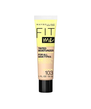 Fit Me Tinted Moisturizer face makeup. This lightweight tinted moisturizer provides a fresh feel and natural coverage with 12H hydration. 76% natural origin ingredients with aloe.