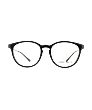Giorgio Armani bril AR7140 5017 Zwart 51 mm hebben een metalen en plastic frame dat een ronde vorm is en voor vrouwen is