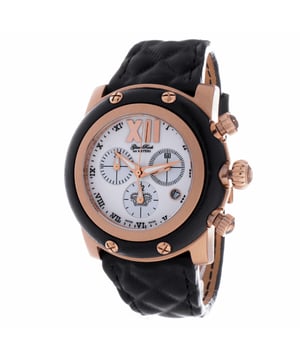 Glam Rock GR11133 - Damenuhr Quarz aus Edelstahl• Material: Edelstahl• Glas: Saphir• Armband: Leder• Farbe: Schwarz Gold Rose• Wasserbeständigkeit: 100 m (10 ATM)• Gehäusegröße: 46 mm