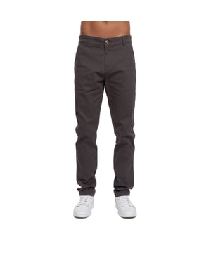 98% Polyester, 2% Elastane. Fabric: Stretch. Design: Plain. Fastening: Button, Zip Fly. Back Yoke, Belt Loops, Mock Horn Buttons, Twin Needle Stitching. Pockets: 2 Side Pockets, 2 Back Pockets, Buttoned. Fit: Slim.