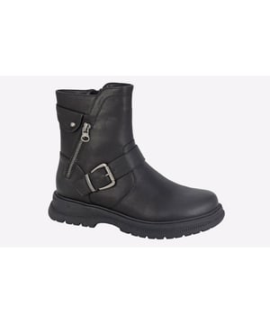 A practical and stylish choice for the upcoming seasons, this Cipriata Tilde women's boots boasts a biker inspired look with a memory foam footbed for long-lasting comfort

- PU upper
- Memory foam footbed
- Textile lining
- Inside zip closure
- TPR Sole