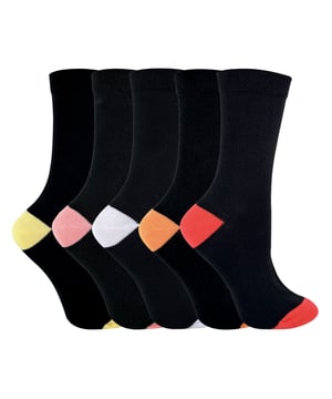 Sock Snob comfortabele sokken van een katoenmix, perfect voor elke gelegenheid en dagelijks gebruik. De sokken hebben een gekleurde hiel en teen De sokken hebben een softgrip bovenkant en een gekleurde punt.
