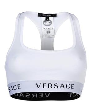 Hochwertiges Bustier der Marke VERSACE mit Medusenkopf und ikonischen Grace Print. Hochwertige Baumwoll-Qualität sorgt für besten Tragekomfort. Ein Echtheissiegel ist vorhanden.