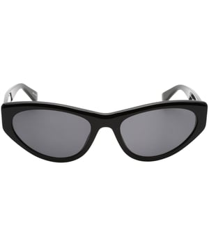 Moschino zwarte zonnebril. Wees cool en stijlvol met een Moschino-zonnebril. Ze zijn niet alleen strak en modieus, ze bieden ook uitstekende bescherming tegen de zon, die zowel comfortabel als verfijnd is. Maak je klaar om het seizoen in stijl te rocken! Lensbreedte = 56 mm, neusbrugbreedte = 19 mm, armlengte = 140 mm, Made In China Moschino Black MOS077 0807 zonnebril Zonnebrillen, zonnebrillenkoker, schoonmaakdoekje en onderhoudsinstructies allemaal inbegrepen, 100% bescherming tegen UVA- en UVB-zonlicht en conform Britse standaard EN 1836:2005 Stijlcode: MOS077/S 0807 IR