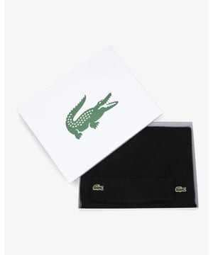 Lacoste knitwear is the result of 90 years of expertise. This scarf and beanie set is a great example. The ribbed knit creates a warm, soft feel with a timeless style.Essential pieces for modern life.

Recycled wool blend, limiting the need for raw materials
Scarf size: L71 x W12” / L180 x W30cm
Branded box
Crocodile on lower left of scarf
Crocodile on lower right of beanie
Wool (68%), Polyamide (26%), Acr (3%), Cotton (1%), Polyester (1%), Rayon (1%)

 