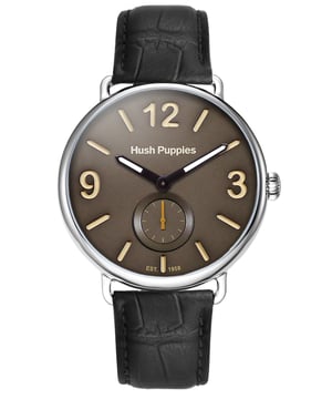 Hush Puppies: reloj gris para hombre de 1958