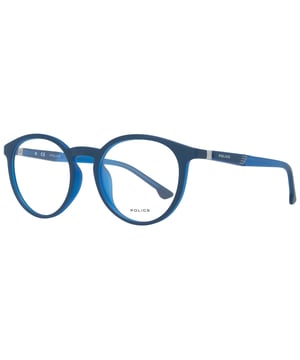 La montura de gafas Police Waka 4 VPL878 0JEB azul es un moderno diseño redondo fabricado en acetato de alta calidad, que ofrece tanto solidez como estilo. El logotipo de Police destaca en las patillas, añadiendo un toque de clase al diseño. La montura ligera y duradera es perfecta para un uso prolongado, lo que hace que estas gafas sean perfectas para el día a día.