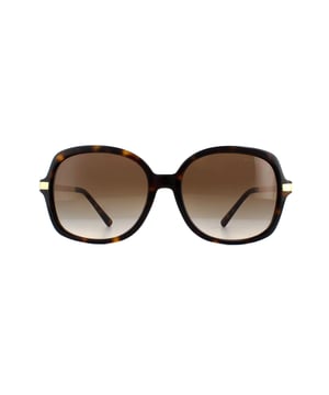 Michael Kors Sunglasses Adrianna II 2024 310613 Dark Tortoise Gold Brown Gradient are a stylish and easy to wear soft square shape design. The acetate frame contrasts against the metal temples that features the brand's text logo. A gorgeous silhouette that will suit the majority of face shapes..