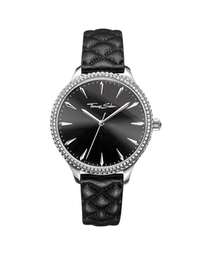 womens watch  hour minute second  stainless steel pin buckle  Stainless steel Leather  zirconia white  REBEL AT HEART this womens watch of sparkling stainless steel was developed from the idea of capturing the spirt of rebellion in a feminine timepiece Special features such as expressive rivets and sparkling zirconia stones on the bezel the crown in pyramid look as well as geometric indices and hands shape the classic proportions of the model surprisingly differently The high quality leather bracelet highlights the graphic structure of the model and makes it a declaration of love to the freedom of the modern woman