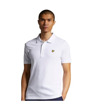 The ultimate Lyle & Scott style icon, our Plain Polo Shirt has a been at the forefront of fashion for decades. Available in an array of colours and constructed from a lightweight, soft cotton-blend, our polos are a wardrobe essential. Imbued with elastane so added stretch and finished with classic ribbed collar and cuffs, three-button placket with detail stitching, plus our signature Golden Eagle, a mark of true British heritage. 
 
Fit: Regular
It is crafted to fit the body neither too tightly or too loosely, leaving you with a classic, timelessly stylish look. We recommend you order your usual size, but if you're caught between two, go a size up.