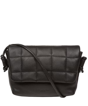 The 'Zoey' cross body bag from the Pure Luxuries London Marylebone Collection is handcrafted from high-quality, genuine Nappa leather with a natural super-soft touch. The fold-over top features an eye-catching quilted design and is secured by a magnetic press stud. The interior is lined with 100% cotton and includes two card slots, to help keep maintain an organised bag. Comes with an adjustable slim leather strap, with a drop length of 65cm. The Pure Luxuries logo is embossed in gold foil for a beautifully simple finishing touch.