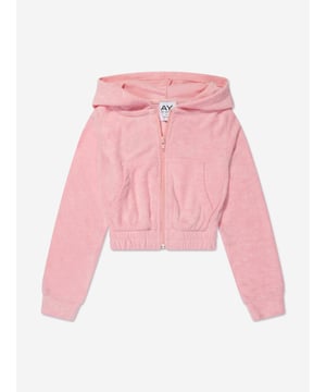 Comfort and style converge for this girls pink zip-up hoodie from AY by Ayla. Designed for young influencers, this cosy fleece piece is made for dreaming big and feeling good, all with a fashionable twist. Pair with the matching trousers or skirt for a cool coordinated look. Front Zip Fastening Split Kangaroo Pocket Ribbed Cuffs Elasticated Hem