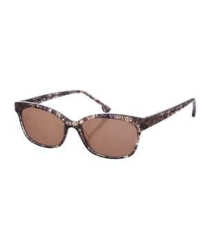 Zen sunglasses with acetate frame.
 Rectangular shape.
 Brown lenses
 Acetate temples.
 100% UV Protection.
 Includes a neutral fabric cover.
 Measures: Lens Height: 39mm
 Lens width: 53 mm.
 Bridge: 15mm.
 Temples: 137mm.
 Composition: Acetate
 Care:
Cleaning and maintenance:
 -Clean the glasses with soap and water (neutral).
 - Do not use dirty or abrasive cloths, which may alter the characteristics of the filters.
 - Use only original accessories and spare parts.