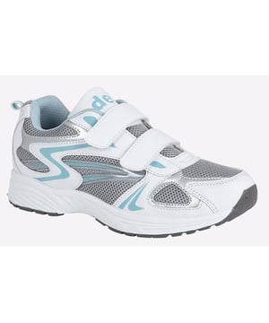 Perfect for hitting the gym or running errands, these Dek Moon women's trainers are designed to keep feet in all day comfort. With a cushioned ankle collar, easy wear touch-fastening closure, and breathable design, these are sure to become your go to choice.
- Textile / PU upper
- Cushioned ankle collar
- Twin touch-fastening closure
- Heel tab for easy on / off wear
- Injected PU outsole