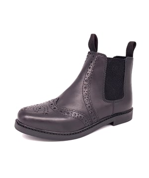 Frank James Cheltenham Boys or Girls Brogue Chelsea Leather Jodphur Boots. Fantasic quality boots for everyday wear with leather upper, textile lining and hard wearing sole.
