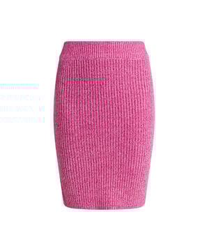 Der gestrickte Bleistiftrock von myMo zeigt sich mit sportlichem Appeal und in einem unkomplizierten Design. Das eng anliegende Modell ist aus einem breiten Rippstrick gefertigt und mit einem elastischen Bund versehen. Ideal in Kombination mit dem passenden Pullover des Labels.  Strick Midirock