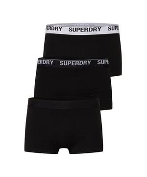 Boxer Superdry Pack x3 unlimited logo Herren Schwarz Baumwolle. Authentisches Kleidungsstück der Marke Superdry - Streetwear/Sportswear-Design von Superdry - Superdry für Herren Mode, perfekt für den Alltag - Boxer Superdry in Schwarz passt perfekt zu Ihrer Garderobe - bequeme Baumwollmaterial - klassisch - Pack x3 unlimited logo -