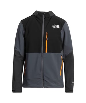 North Face Grey Coat, Zip Closure, Logo On Chest, Matieral : 91% Polyester, 9% Elastane, Zip Closure Pocket On Chest, Elasticated Sleeve Endings And Waist, Lightweight Jacket