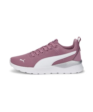 PRODUCT STORY Deconstructed and refined, the Anzarun Lite Trainers ensure a clean look that's perfect for every occasion. Featuring a breathable mesh upper, a cushy EVA midsole and true heritage PUMA branding throughout, this trainer is comfort and style combined. FEATURES & BENEFITS : SoftFoam+: PUMA’s comfort sockliner for instant step-in and long-lasting comfort that provides soft cushioning every step of your day PU midsole: PUMA’s Polyurethane midsole assists a smooth foot stride for comfortable wear and a futuristic look DETAILS : Low boot Mesh-based textile upper EVA midsole for comfort Non-marking rubber outsole for grip PUMA Wordmark on tongue PUMA Formstrip at lateral side PUMA Youth style: recommended for older kids between 8 and 16 years