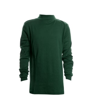 Unisex Boys and Girls Half Neck Long Sleeve T-Shirt.

 This comfortable and versatile long-sleeved t-shirt is perfect for little ones. Designed with a crew neck that offers extra coverage and a modern fit, it's ideal for everyday wear or special occasions.

 Unisex, it fits perfectly to boys and girls, offering a simple and elegant look.

 Made from a cotton-polyester blend, this t-shirt combines the natural softness of cotton with the durability of polyester, ensuring all-day comfort.

 Available in a wide range of solid colours, it is easy to match with any outfit. It also features cuffs on the sleeves, providing a firm fit and preventing the sleeves from slipping.

 An essential item for any child's wardrobe, practical and stylish!
 Composition: 50% Cotton, 50% Polyester
 Care:
- Wash at a maximum of 30ºC.
 - Use mild detergents.
 - Do not use bleach.
 - Dry at low temperature.
 - Iron at low temperature.