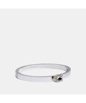 Pave Signature C Hinged Bangle,  Length: 6.00 cm,  Height: 5.50 cm
