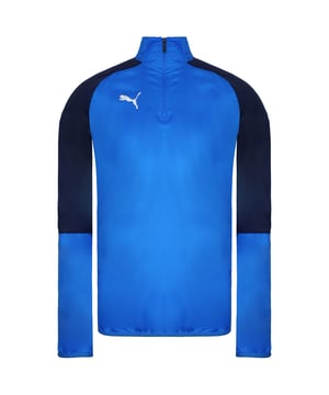 Puma Windcell manga larga 3/4 Zip Up Up Blue Men's Graphic Logo Chaqueta (Código de producto: 656547 02), una pieza de ropa exterior elegante y funcional diseñada para mantenerte protegido de los elementos mientras muestra el icónico logo de Puma. Esta chaqueta de pista es perfecta para atletas y personas conscientes de estilo que buscan una combinación de rendimiento y moda.

Características clave:

Tecnología de Windcell: la chaqueta de pista Puma Windcell está equipada con tecnología Windcell, que proporciona una excelente protección contra el viento y lo mantiene cómodo en un clima fresco y ventoso.

Manga larga con 3/4 zip: el diseño de manga larga ofrece cobertura y calidez adicionales, mientras que la función de cremallera 3/4 permite ventilación ajustable durante entrenamientos intensos o actividades al aire libre.

Color azul: la chaqueta cuenta con un elegante color azul, agregando un toque de vitalidad a su conjunto deportivo.

Logotipo gráfico: el icónico logotipo de Puma se muestra prominentemente en el frente, simbolizando el compromiso de la marca con la excelencia y el estilo atlético.

Ligero y transpirable: hecho de materiales livianos y transpirables, esta chaqueta de pista garantiza un flujo de aire y comodidad óptimos, incluso durante el uso extendido.

Bolsillos con cremallera: la chaqueta está diseñada con bolsillos con cremallera, proporcionando almacenamiento seguro para pequeños elementos esenciales como llaves o un teléfono durante sus actividades.

Versatilidad: adecuada para varias actividades deportivas y atléticas, así como ropa casual, lo que lo convierte en una adición versátil a su guardarropa.

Construcción duradera: B diseñada con durabilidad en mente, esta chaqueta de pista está construida para soportar actividades rigurosas y mantener su calidad con el tiempo.