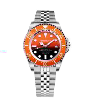 Bobroff BF0004bnBFSTJ - Reloj para hombre automático acero inoxidable• material: acero inoxidable• cristal: saphir• pulsera: acero inoxidable• correa: plata naranja• resistencia al agua: 1000 m (100 ATM)• tamaño de la caja: 44 mm
