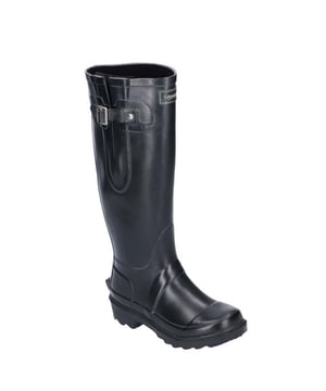 Klassische Gummistiefel mit einem wasserdichten PVC-Obermaterial. Kleiner Standard-Welly-Absatz. Zwickel an der Außenseite mit Schnallenverschluss. Obermaterial: Gummi. Sohle: Gummi. Innenfutter: Textil.