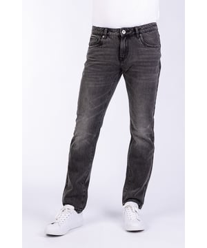Slim-Fit-Jeans. Five-Pocket-Stil. In verwaschener Optik. Reißverschluss und Knopf vorne.