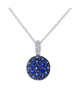 9K (375) Yellow Gold: 1.1gr; # Diamond: 0.01ct; # Sapphire: 0.6ct