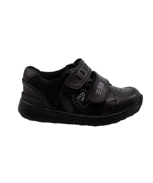 Hush Puppies Diego Leather 2 Strap Hook & Loop Kids Entrenadores HKB8041 001