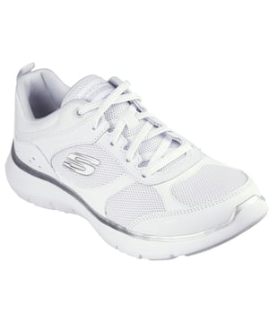 Get a new perspective on flexible sporty style and comfort with Skechers Flex Appeal 5.0. This lace-up features an engineered mesh upper with a cushioned Skechers Air-Cooled Memory Foam insole.