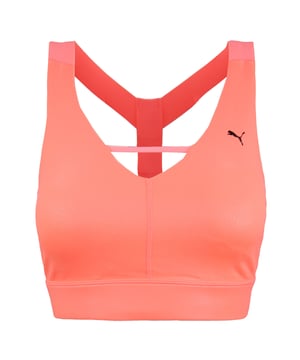 Puma Dry Cell Medium Impact Pearl Bra Womens Training Peach Crop Top 519563 04
