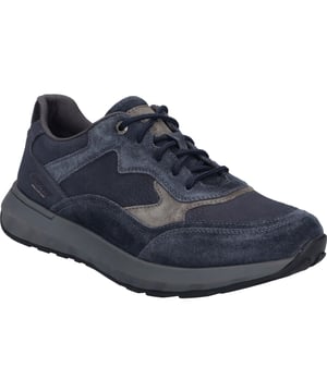 Este sneaker azul está hecho para ti con resistente cuero de nobuk. El modelo Cameron 07 permite una entrada fácil gracias al práctico cordón. Nuestro sneaker tiene una plantilla extraíble para que puedas usar tus propias plantillas si es necesario. El método de fabricación Strobel permite caminar y estar de pie durante mucho tiempo. Con el ancho de zapato G, el sneaker Cameron 07 se adapta perfectamente al pie normal. Wherever you go - sigue tu camino con la ligereza del Cameron 07.
